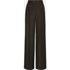 Dolce & Gabbana Brown Trousers Dolce & Gabbana Pinstripe wool palazzo pants