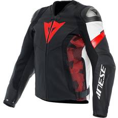 Dainese Avro 5, Lederjacke Schwarz/Rot/Weiß