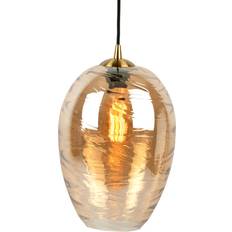 Leitmotiv Éclairages Leitmotiv Lampe À Suspension En Verre Glamour Cone - Marron - 32x23x180 cm