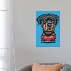 ClassicLiving Rottweiler Skateboard Dumbells Danny Gordon Framed Art