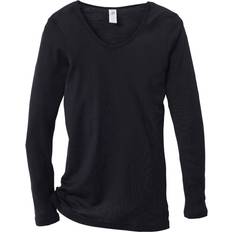 ENGEL Natur Women's Merinoull Och Silke Blus - Black