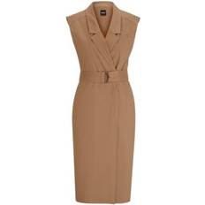 HUGO BOSS Dresses HUGO BOSS Women's Belted Wrap Dress Beige