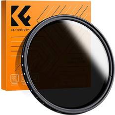 K&F Concept 55mm Slim Variable ND Filter Adjustable Fader ND Neutral Density ND2 ND4 ND8 to ND400 Lens FilterMicrofiber Cleaning Cloth DSLR Lens with 55mm Thread