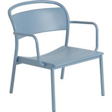 Muuto Muebles de Jardín y Exterior Muuto Fauteuil Bas Linear Bleu Acier