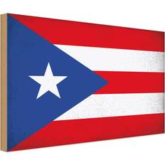 Vianmo Holzschild Wandschild Puerto Rico Puerto Rico Wanddeko