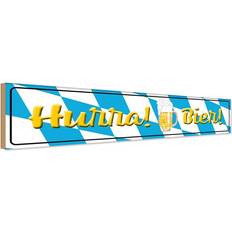 Vianmo Holzschild 46x10 cm - Hurra Bier