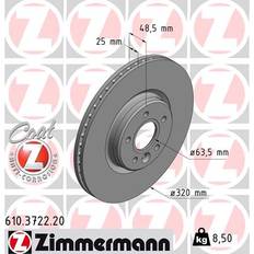 Zimmermann COAT Z 610.3722.20 Bromsskivor