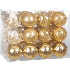 Deuba Christmas Tree Baubles 24 Gold 7cm