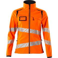 Work Wear Mascot Womens Hi-Vis Softshell Work Jacket Orange/Navy