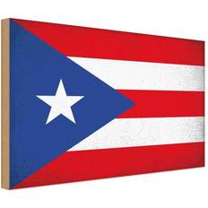 Einrichtungsdetails Vianmo Holzschild Wandschild 20x30 Puerto Rico Puerto Rico Vintage Wanddeko