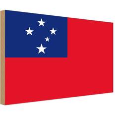 Vianmo Samoa Flag Multicolored Décoration Murale 30x20cm