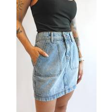 Shirt Collar - Women Skirts Noisy May High Waisted Denim Skirt