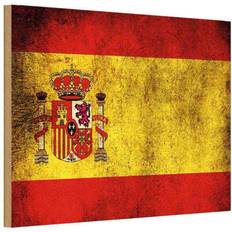 Vianmo Holzschild 30x20 cm Flagge Spanien