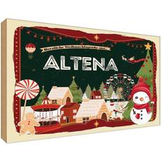 Vianmo Weihnachten aus ALTENA Multicolor Décoration Murale 30x20cm