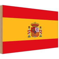 Vianmo Holzschild 30x20 cm Flagge Spanien