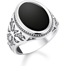 Onyx Schmuck Thomas Sabo Damenring Rebel at heart TR2454-641-11-64 silber