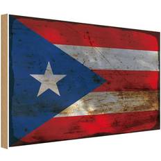 Vianmo Holzschild 20x30 Stadt Puerto Rico Puerto Rico Wanddeko