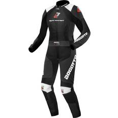 Bogotto Losail Two Piece Motorcycle Leather Suit - Black/White Woman