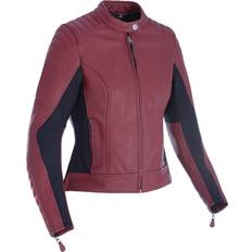Oxford Beckley Damen Motorrad Lederjacke, pink, Größe