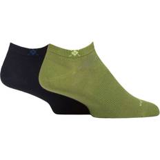 SockShop Vêtements SockShop Mens Pair Burlington Everyday Cotton Trainer Moss 6.5-11 Mens Assorted