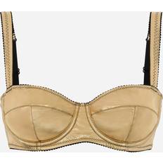 Dolce & Gabbana Gold Underwear Dolce & Gabbana Foiled jersey balconette bra