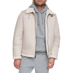 Clothing Calvin Klein Men's Faux Shearling Trim Jacket Cream