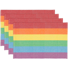 Multicolored Place Mats Saro Rainbow Stripe Delight Place Mat Multicolor