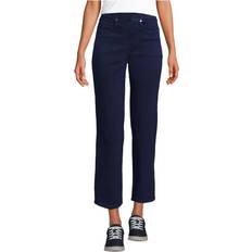 Lands' End Jeans Lands' End Women Petite Starfish High Rise Pull On Knit Denim Straight Crop Jeans