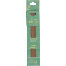 Stickset Stickor Pony Bamboo 15cm Double-Point Knitting Needles Set of Five 2.75mm P66904