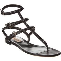 Valentino Garavani Rockstud Caged Leather Ankle Strap Sandal