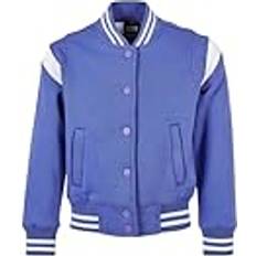 Urban Classics Kid's Inset College Sweat Jacket - Purple