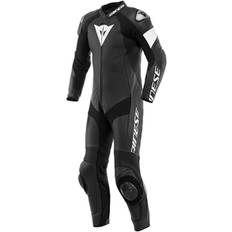 Motorradanzüge Dainese Tosa 1-Teiler Perforierte Motorrad Lederkombi, schwarz-weiss, Größe