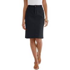 Jessica London Skirts Jessica London Plus Women's True Fit Denim Short Skirt in Black Size 28