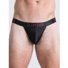 Sexleksaker LHM Black Shiny Microfibre Jockstrap Black