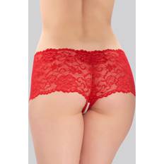 Sexleksaker LoveHoney Lovehoney Red Crotchless Pearl Shorts Red