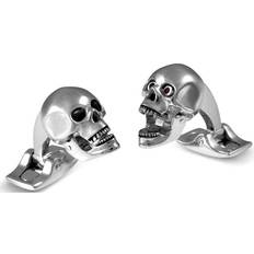 Uomo Gemelli per polsini Deakin & Francis Cufflinks Skull Head Silver