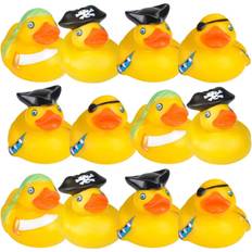 ArtCreativity 2 Inch Pirate Rubber Duckies, Pack of 12, Cute Duck Bath Tub Pool Toys, Ideal for Pirate-Themed Parties and Celebrations, Fun Decoratio