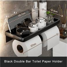 Aluminum Toilet Paper Holders Dechoicelife a-Black F