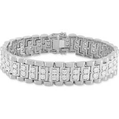 Jewelry Macy's Link Bracelet - Silver/Diamonds