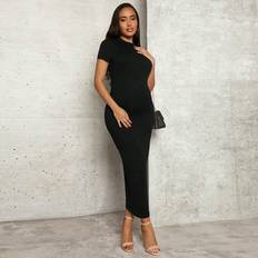 Long Dresses Shein Maternity Sexy Black Bodycon Maxi Dress