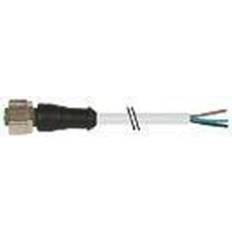 Føler-/sensorkabel m12 hun lige 4-polet a-kodet med kabel 4x0,34mm2 grå pvc ul,csa 10 meter