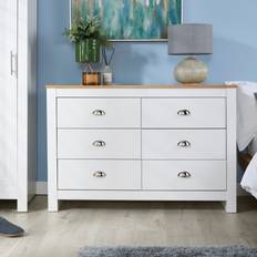 Furniture Home Source Camden White Chest of Drawer 120x80cm