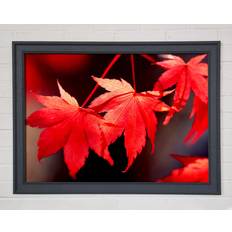 Brayden Studio Winter Red Leaves Einzelne Bilderrahmen Kunstdrucke