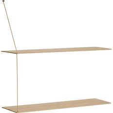 Woud Stedge Shelf Anniversary L80 White Oak/Brass