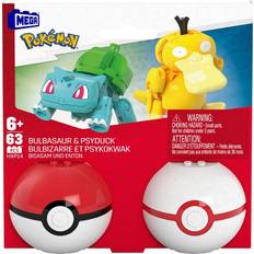 Mattel Mega Pokemon Pokeball Collection Bulbasaur and Psyduck