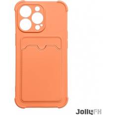 Hurtel JollyFX Card Armor Case skal för iPhone 13 Pro Max kortplånbok Air Bag pansarhus Apelsin