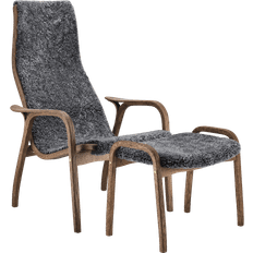Swedese Lamino & Footstool Chocolate/Charcoal Fåtölj 101cm