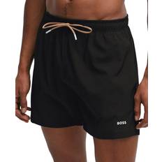 HUGO BOSS Men Swimming Trunks HUGO BOSS Men's Quick-Drying Print Swim Shorts Black