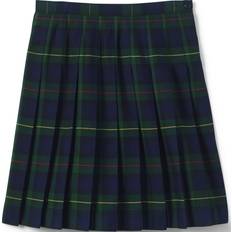 Lands' End Girl's School Uniform Plaid Pleated Skirt - Hunter/Classic Navy Checked