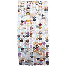 Beadia BEADIA Faceted Mix Colored Stone Round Loose Semi Gemstone Beads for Jewelry Making 2-2.5mm 38cm